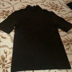 Wolford chocolate brown stretch mock neck